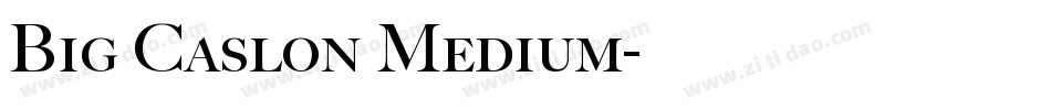 Big Caslon Medium字体转换